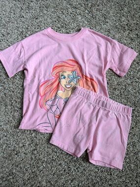 DISNEY JUMPING BEAN ARIEL TWO PIECE BIKER SHORT SET
